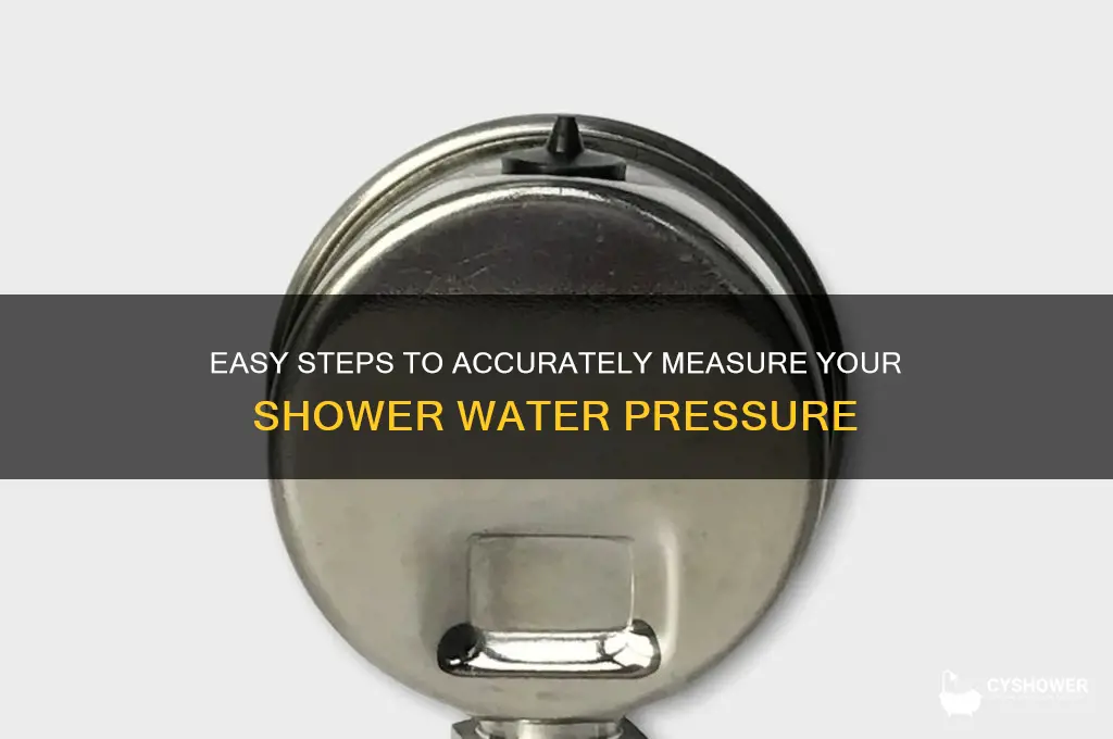 how to measure my shower water pressure