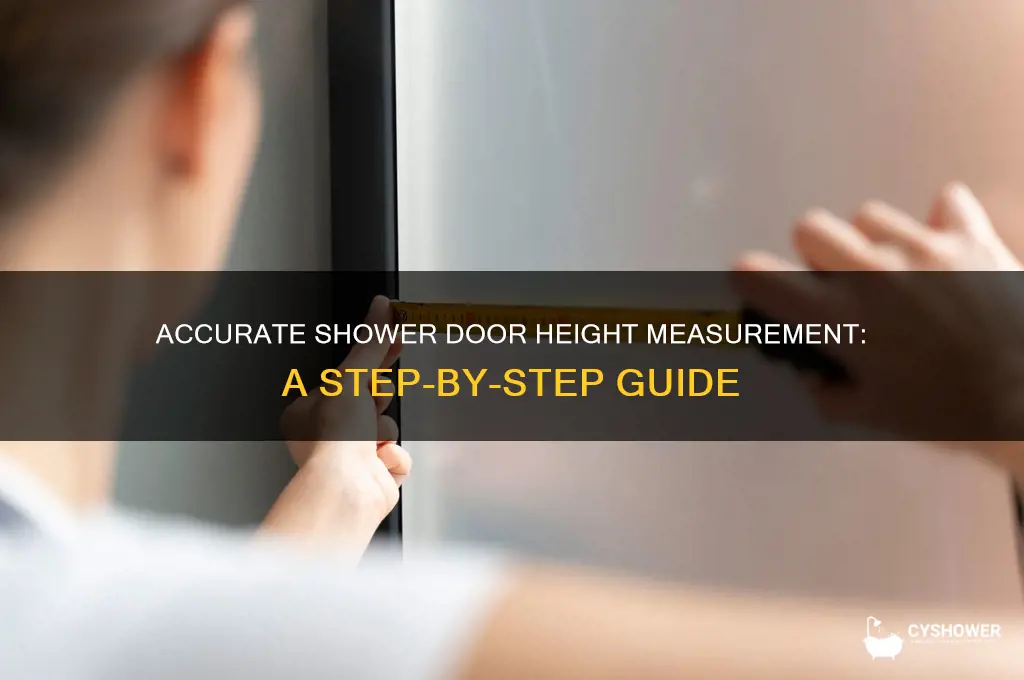 how to measure shower door height