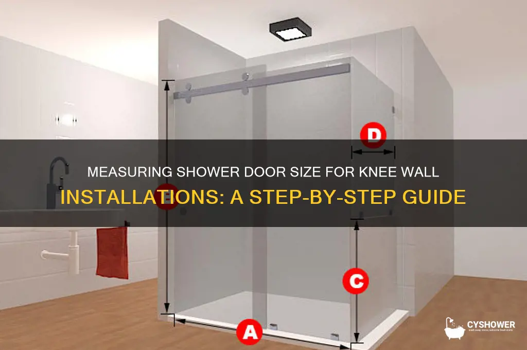how to measure shower door size knee wall