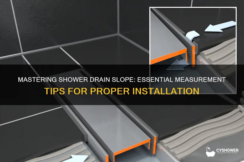 how to measure shower drain slope