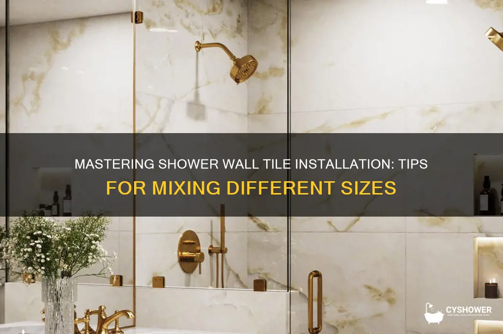 how to meet different sized tile on shower wall