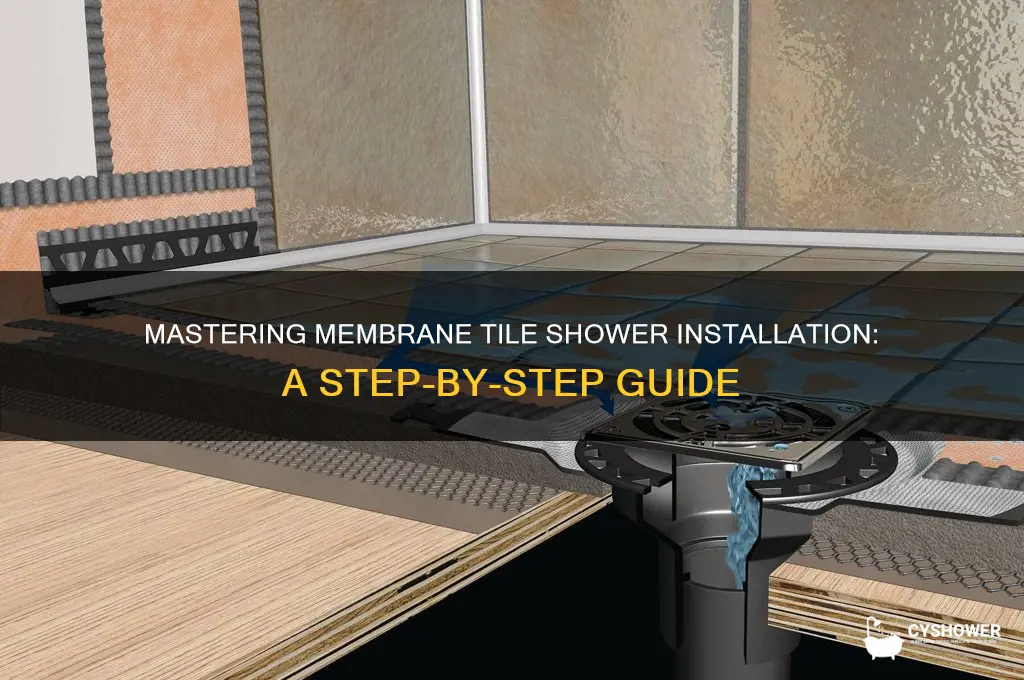 how to membrane tile shower