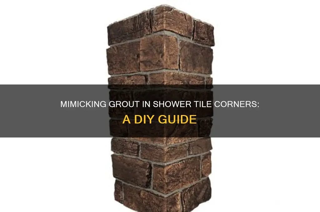 how to mimic grout in corners of shower tile