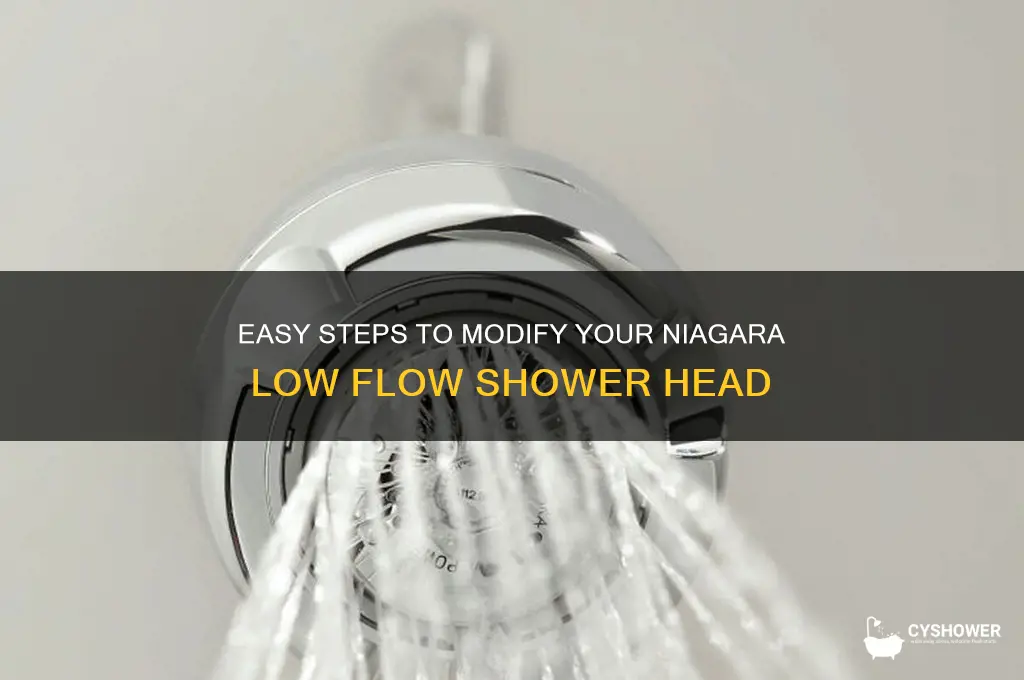 how to modify low flow niagara shower head