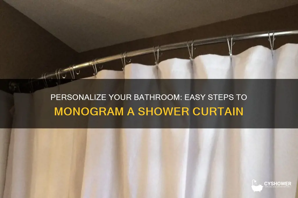 how to monogram a shower curtain