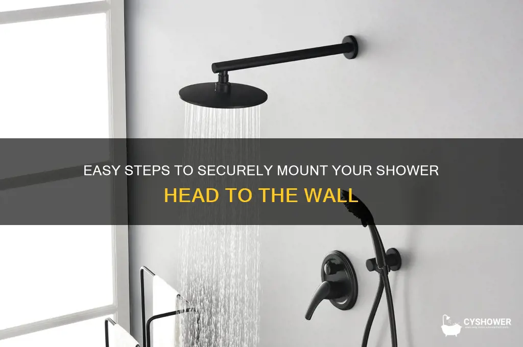 how to mount a shower head to the wall