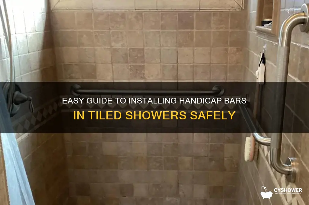 how to mount handicap bars in tile shower