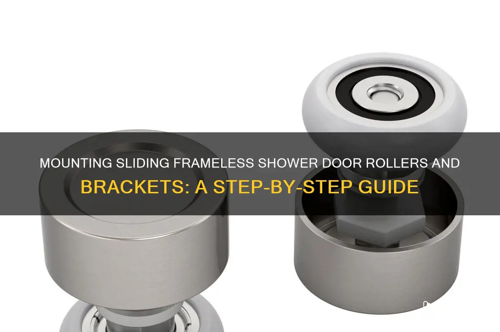 how to mount sliding frameless shower door rollers and brackets