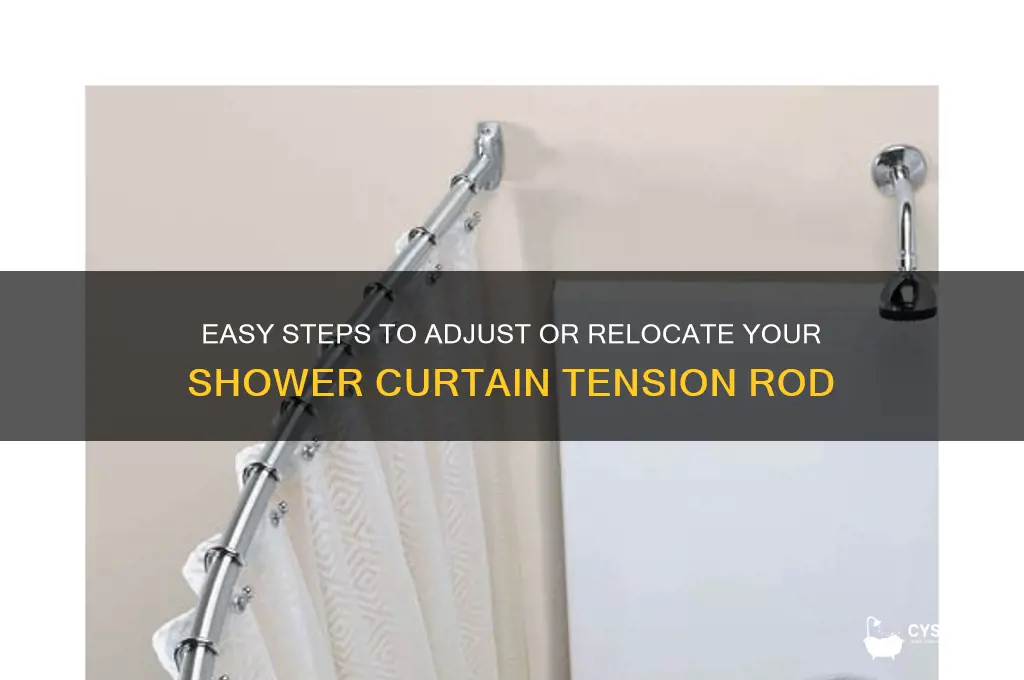 how to move a shower curtain rod tension rod