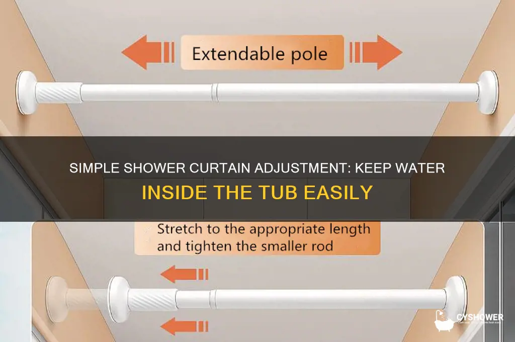 how to move shower curtain farther into tub