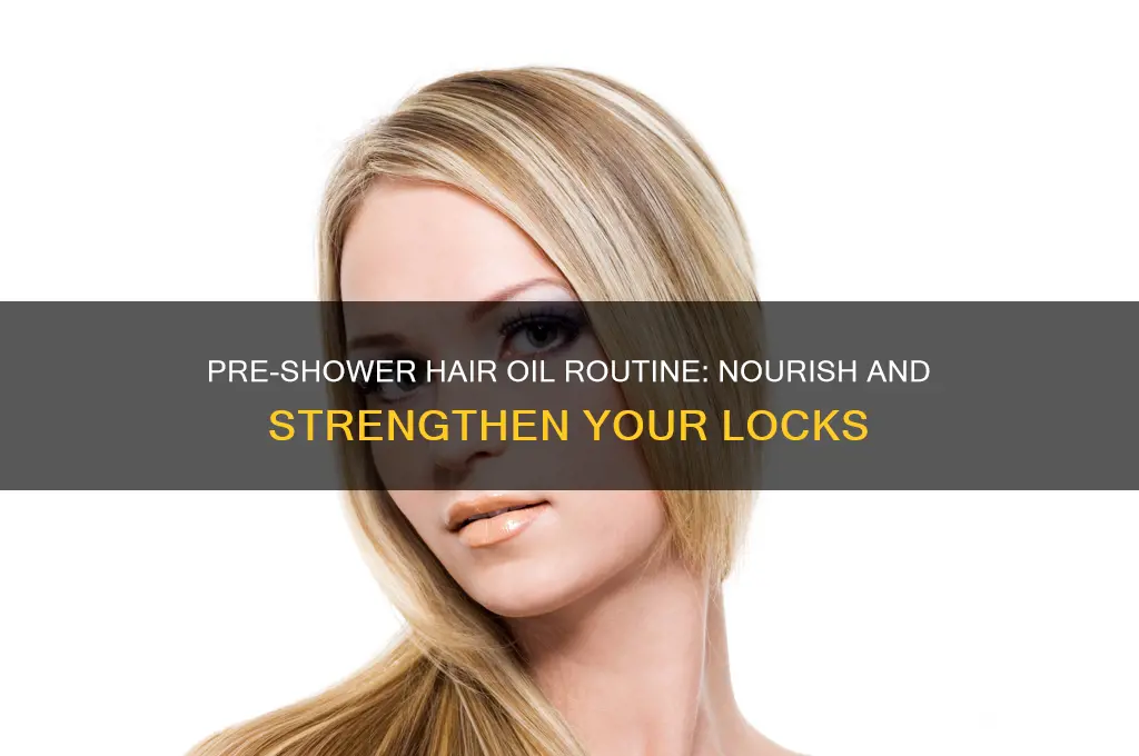 how to oil hair before shower