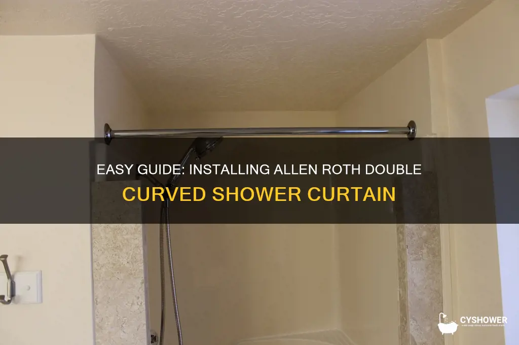 how to onstall allen roth double curved shower curtain