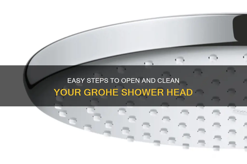 how to open a grohe shower head