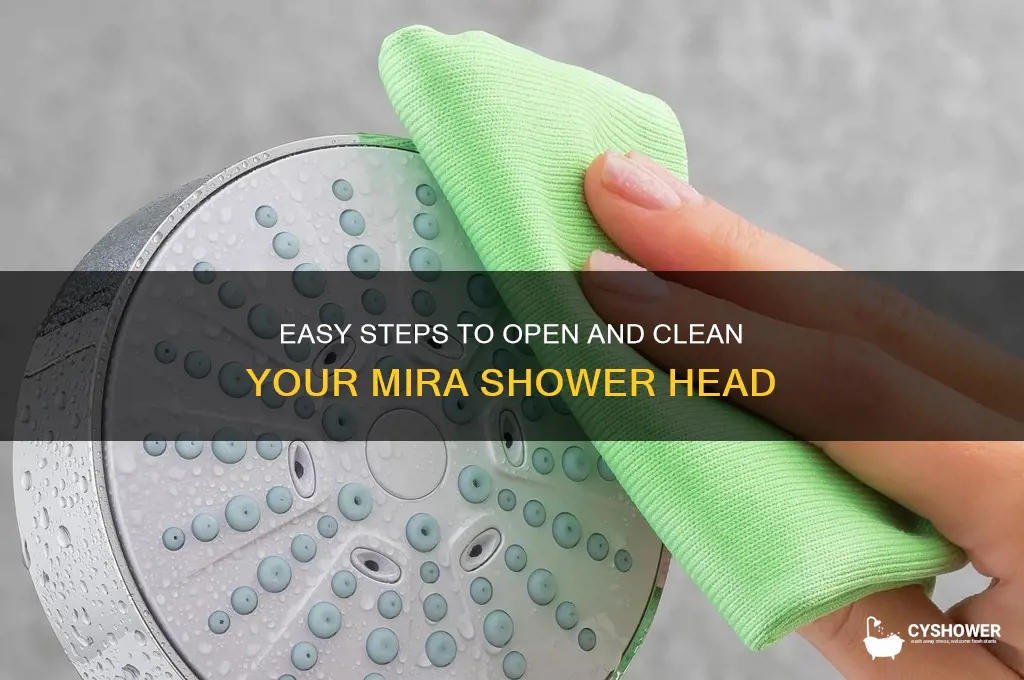 how to open a mira shower head