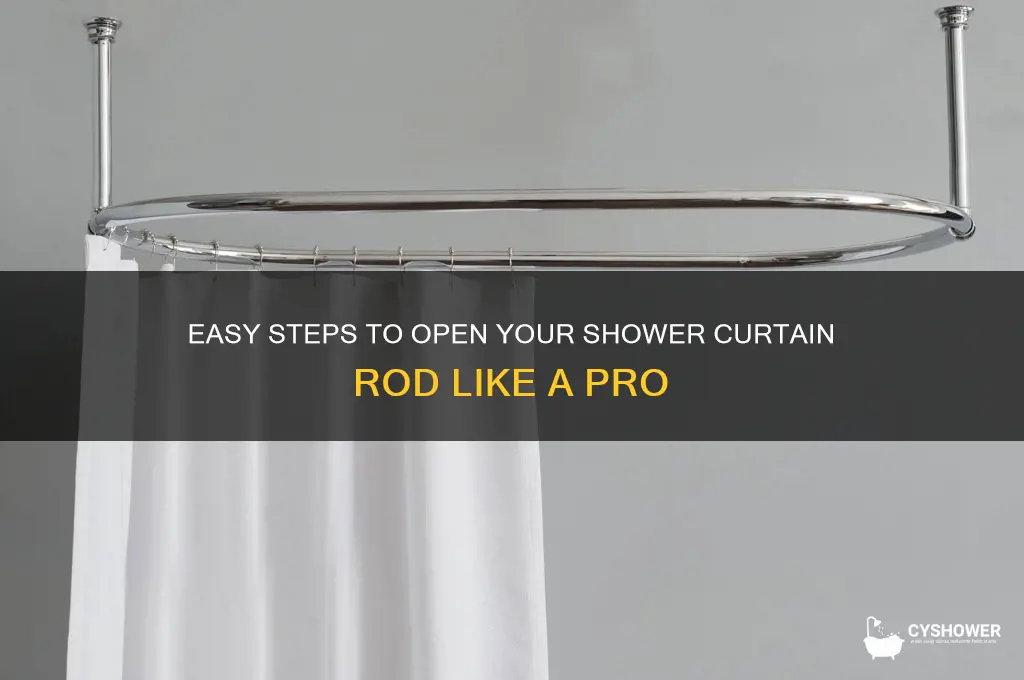 how to open a shower curtain rod