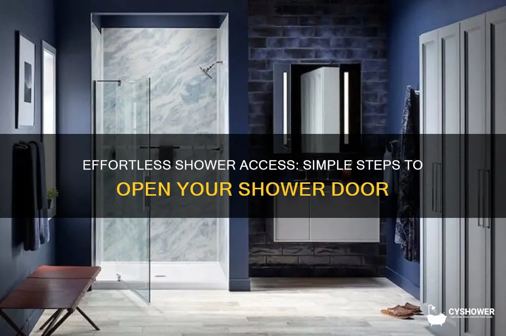 how to open a shower door