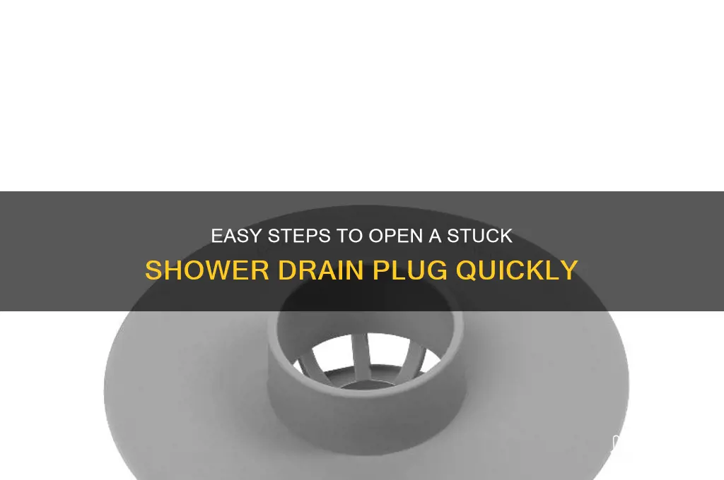 how to open a shower drain plug