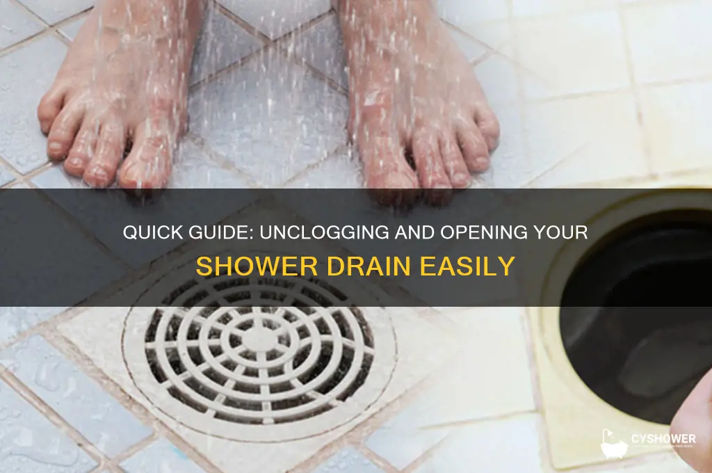 how to open a shower drain