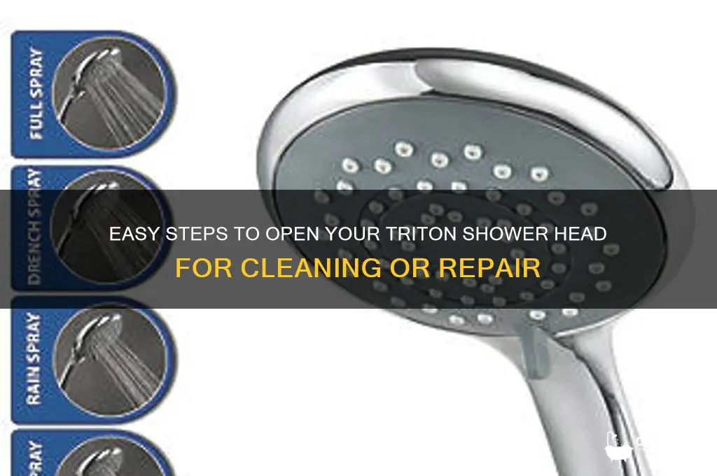 how to open a triton shower head