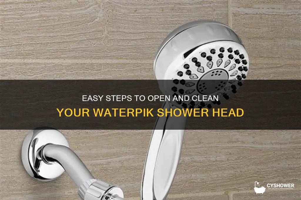how to open a waterpik shower head
