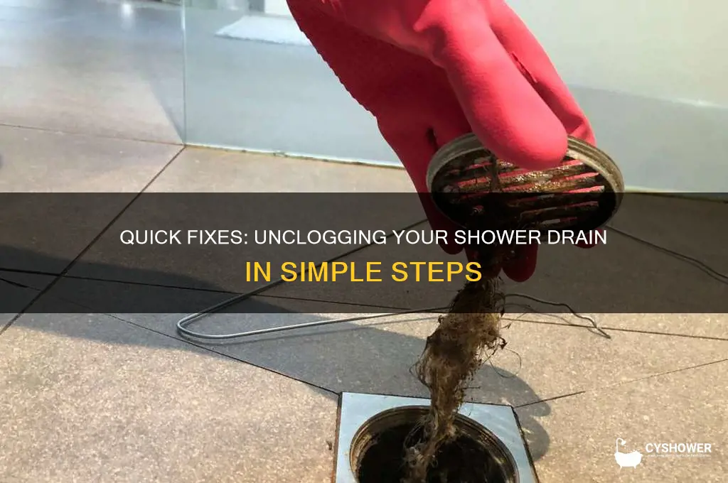 how to open blocked shower drain