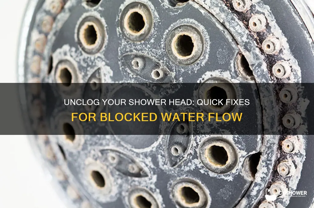 how to open blocked shower head
