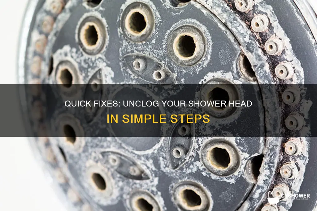 how to open clogged shower head