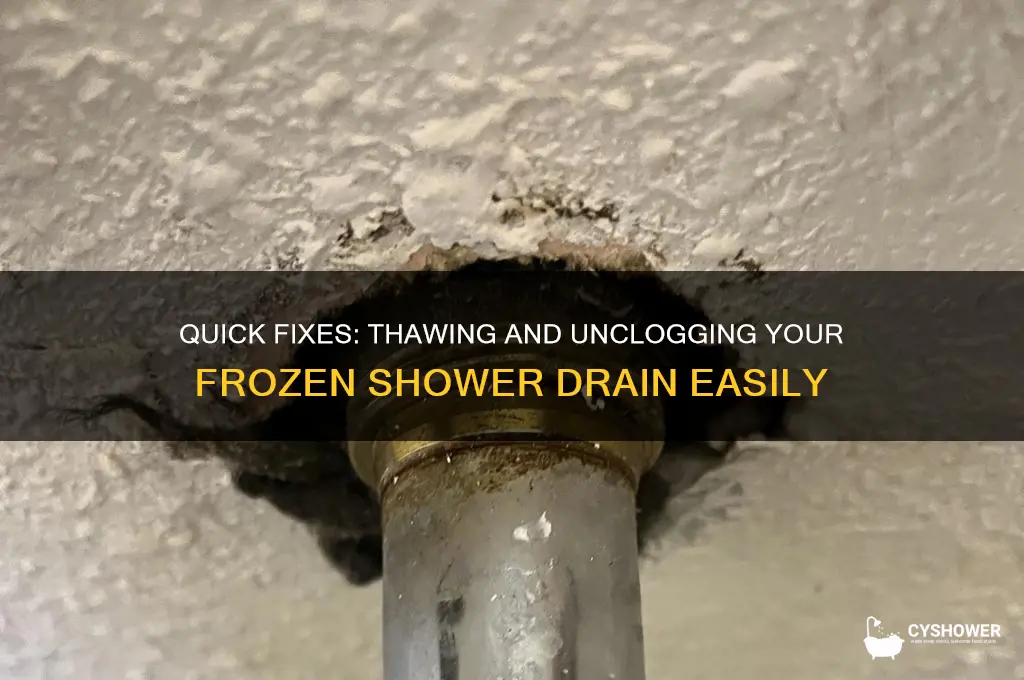 how to open frozen shower drain
