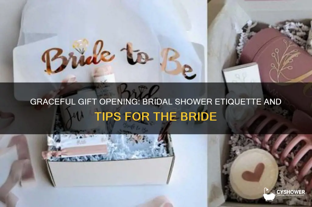 how to open gifts at a bridal shower