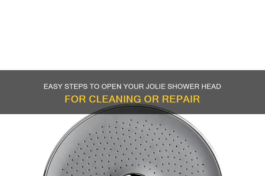how to open jolie shower head