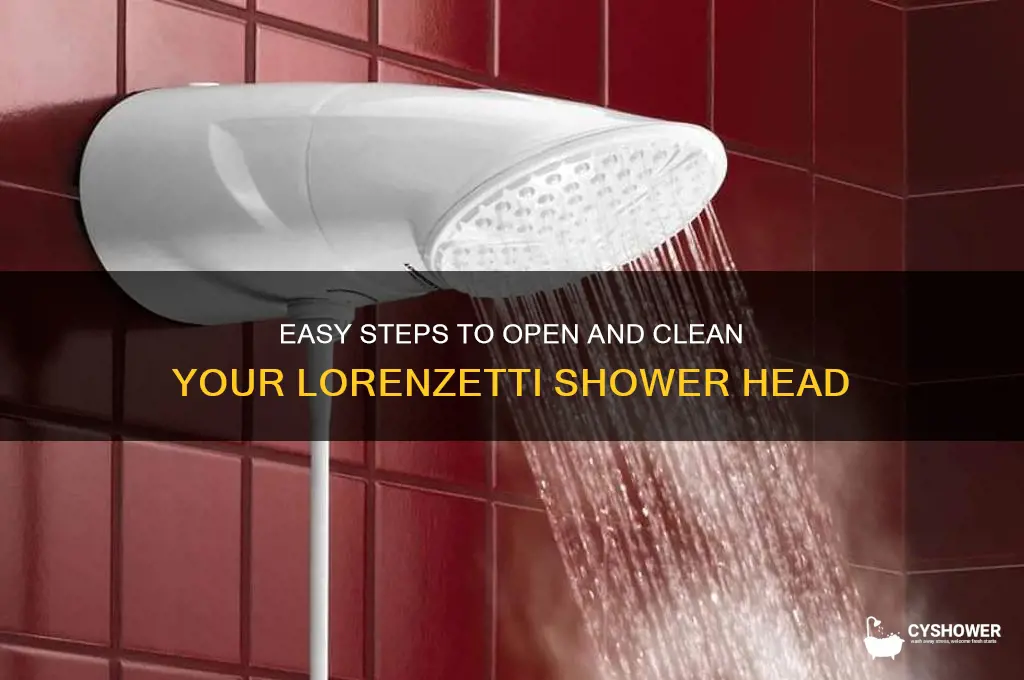 how to open lorenzetti shower head
