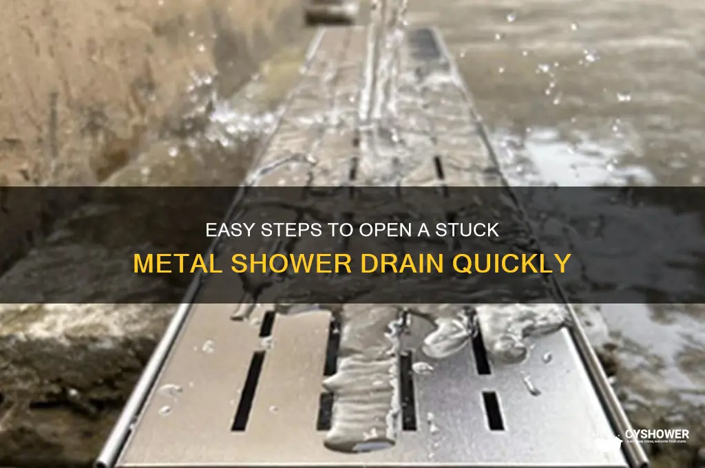 how to open metal shower drain