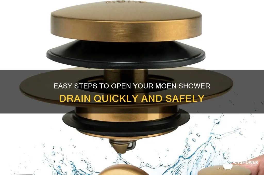 how to open moen shower drain