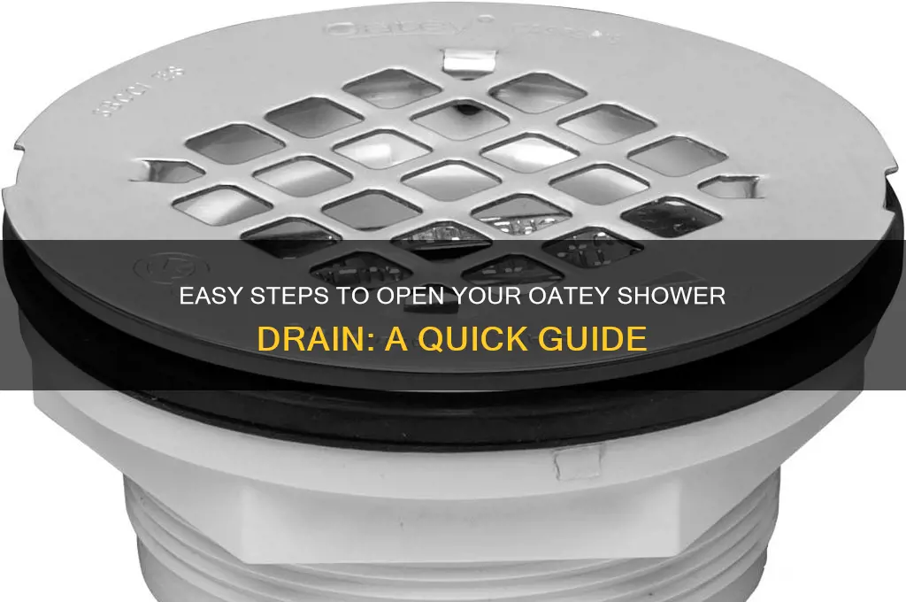 how to open oatey shower drain