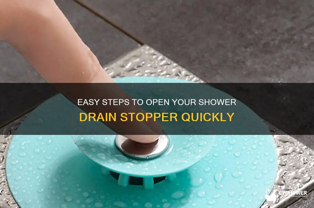 how to open shower drain stopper