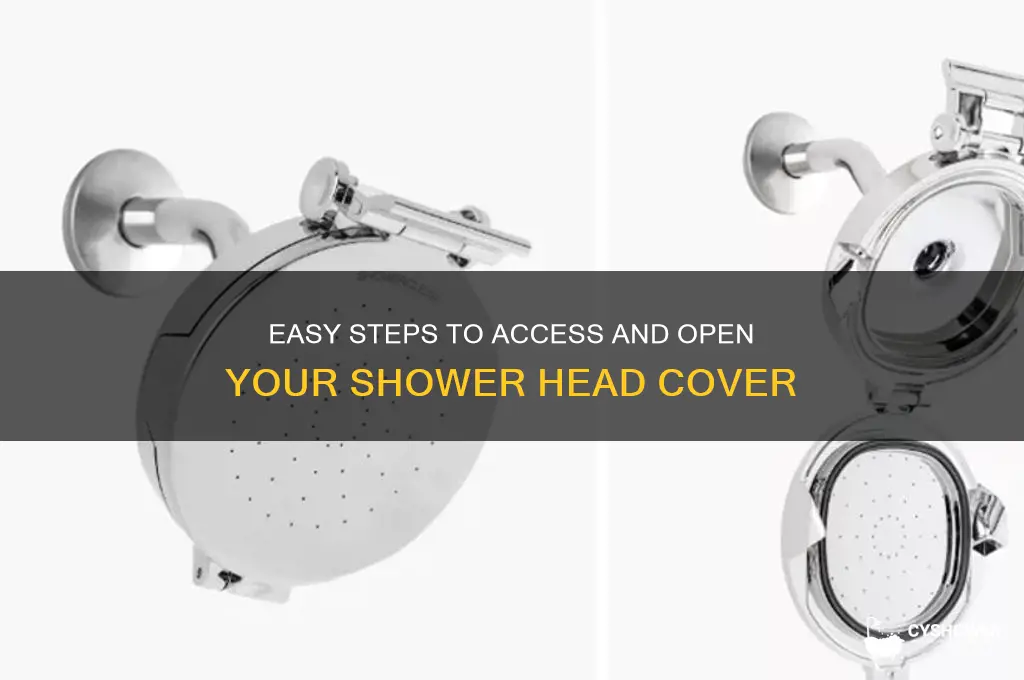how to open shower head cover