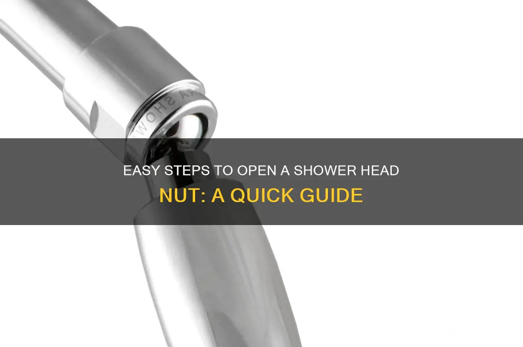 how to open shower head nut