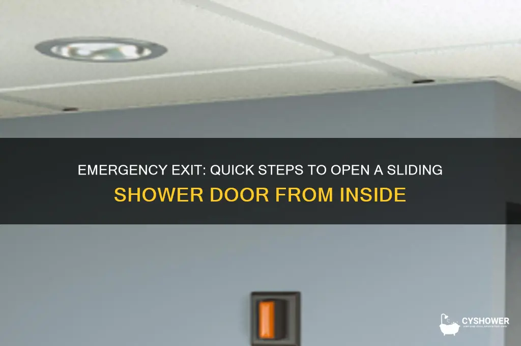 how to open sliding shower door from inside