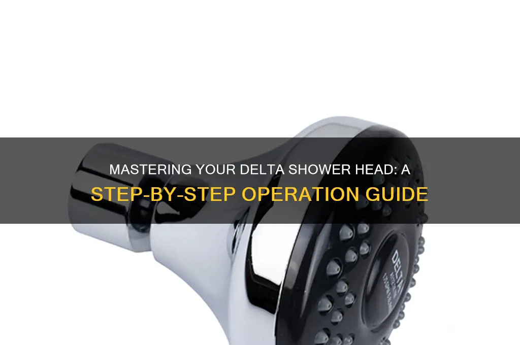 how to operate delta shower head