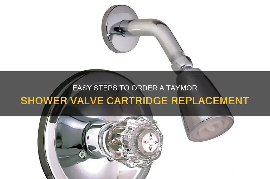 how to order a taymor shower valve cartridge replacement