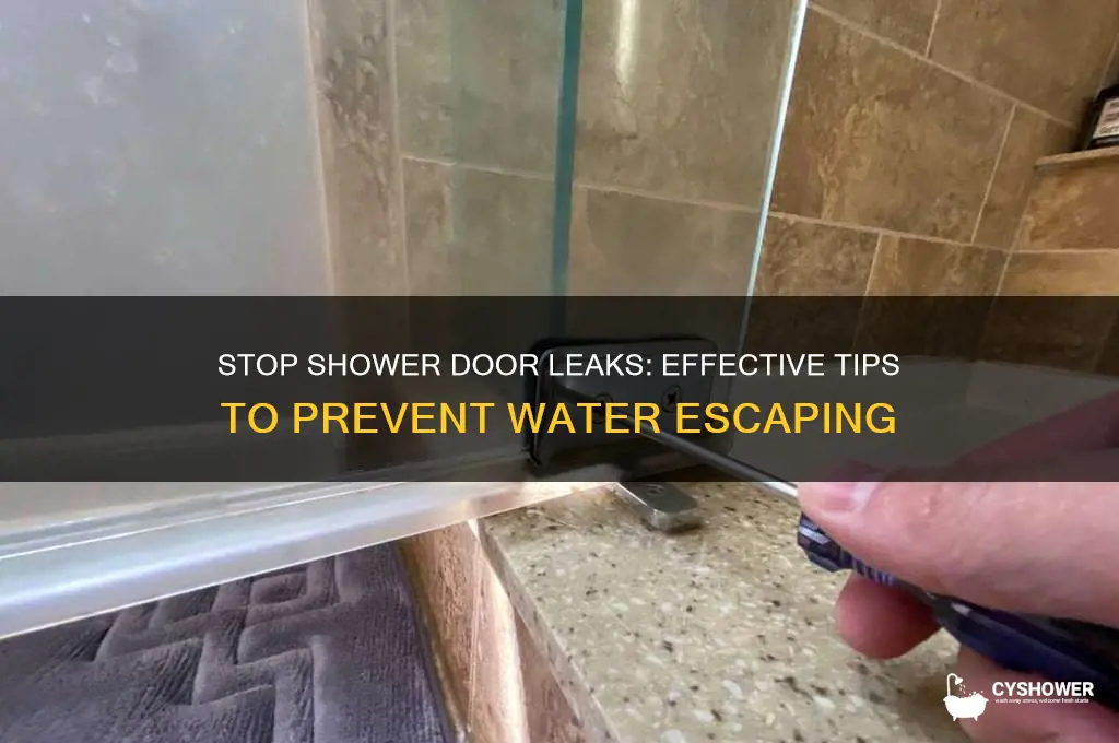 how to orevent water from leaking bottom of shower door