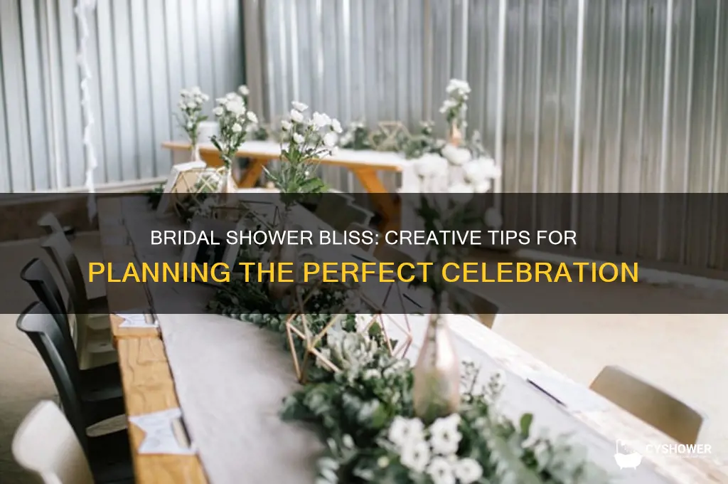 how to organise a bridal shower