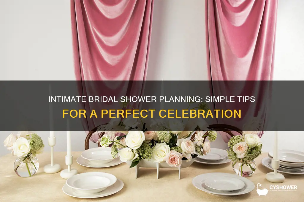 how to organise a small bridal shower