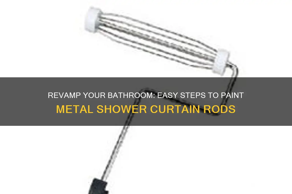 how to paint a metal shower curtain rod