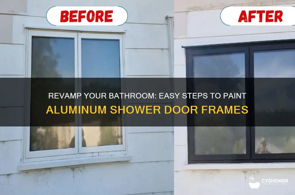 how to paint aluminum shower door frame