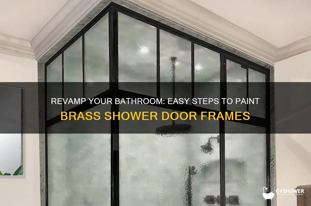 how to paint brass shower door frame