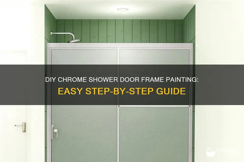 how to paint chrome shower door frame