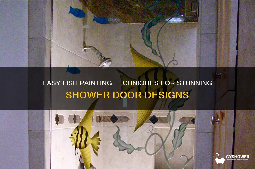 how to paint fish on shower doors easily