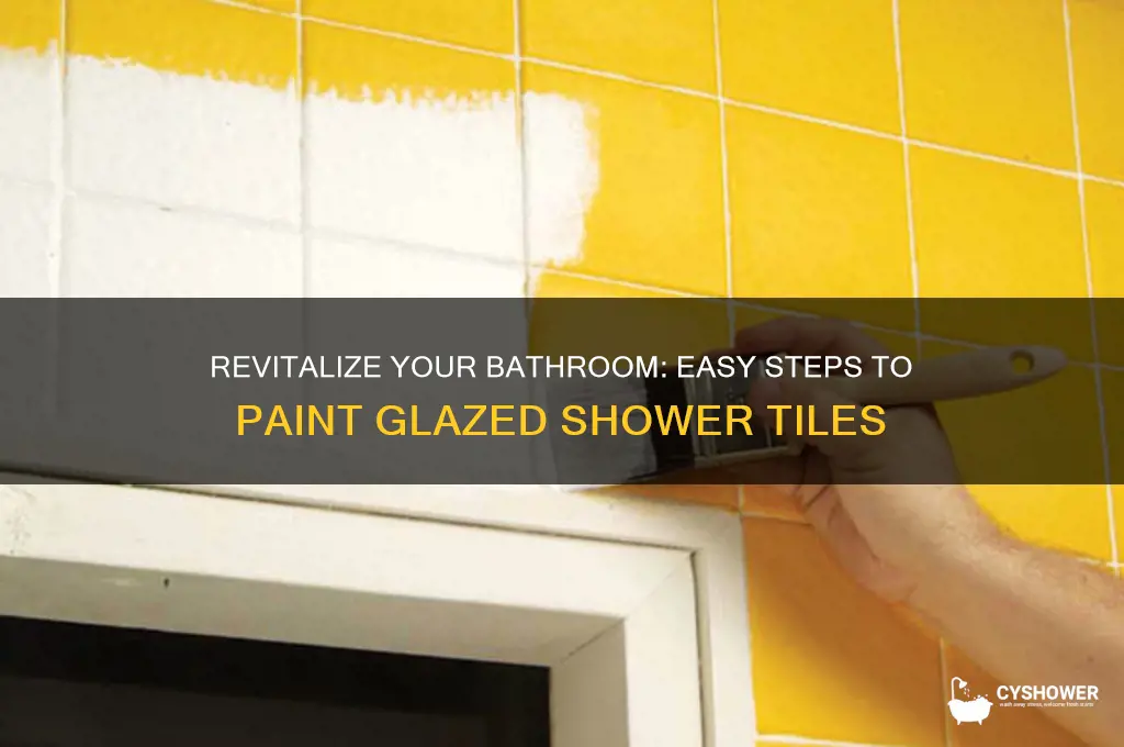 how to paint glazed shower tiles