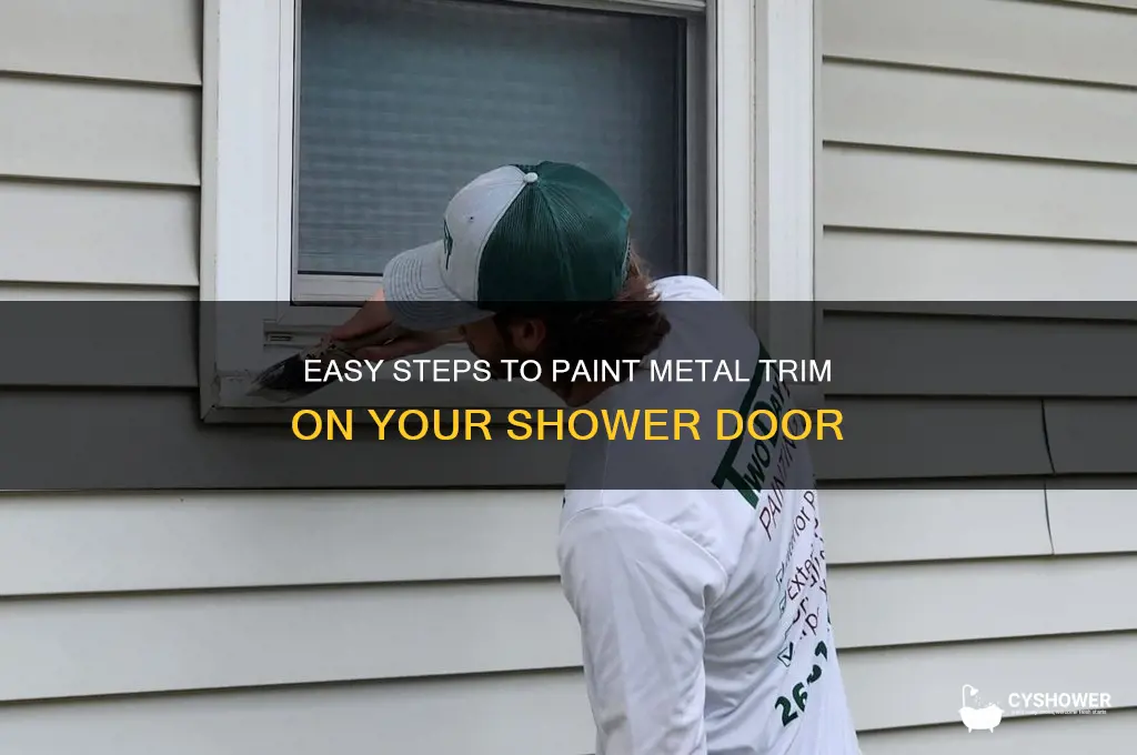 how to paint metal trim on shower door